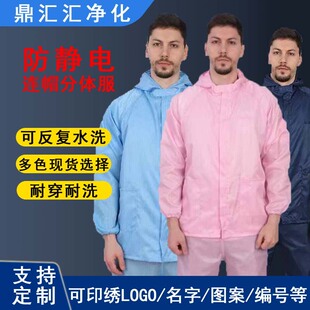 Anti-Static Hooded Dust-Free Protective Split Suit, Clean Food Workshop Work Clothes, Anti-Static Clothing, Food-Grade Workwear