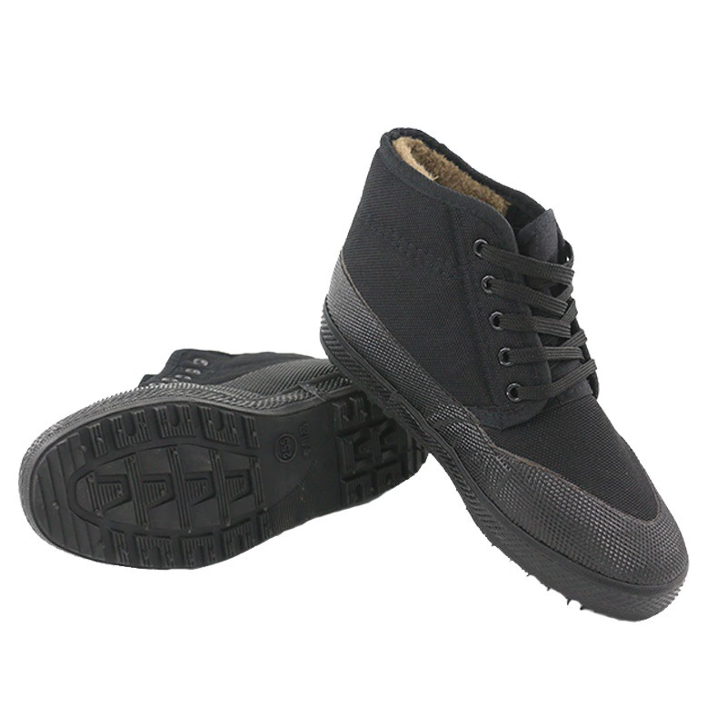 Зимняя обувь Shanghai Buyun, хлопчатобумажная обувь на флисовой подкладке, утолщенная обувь на строительной площадке, охрана труда 99, тренировочная обувь, мужская и женская теплая обувь с высоким берцем