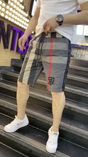 夏季潮男冰丝短裤时尚撞色裤衩欧货沙滩裤青年网红男士五分裤外穿