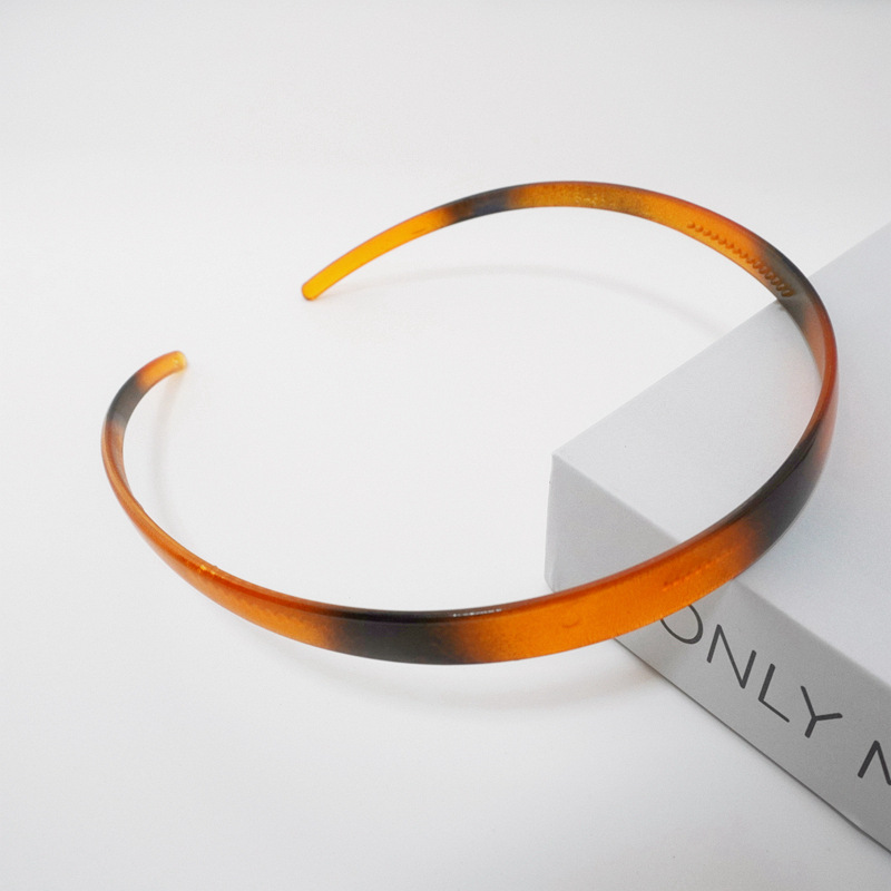 Gafas Diadema Negro simple lavado de cara pelo presionando diadema antideslizante dentada clip de pelo brillante todo partido updo accesorios para el cabello