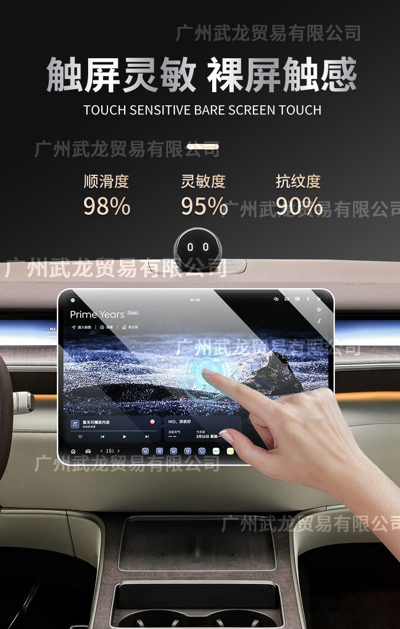 Suitable for 26 Models of Nio Es9 Central Control Navigation Screen Tempered Film Interior Tv Protective Film Car Modification Accessories