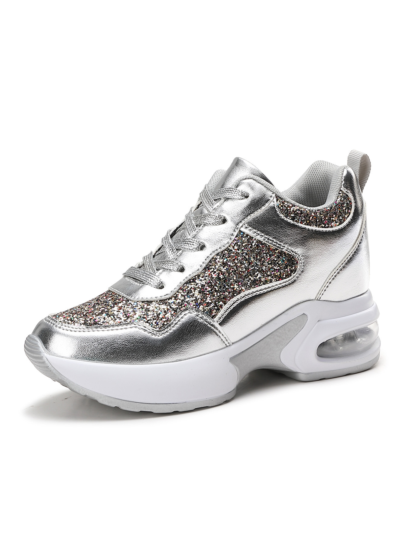 Damen Herbstmode All-in-One-Erhöhung Damenschuhe dicke Sohle Freizeitsportschuhe_voghion.com