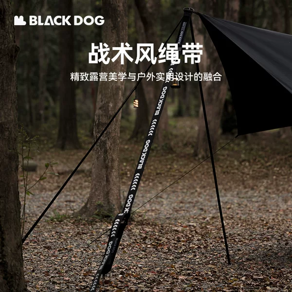 Blackdog Outdoor Camping Tactical Tent Rope with Bell-Style Tent Tarp Drawstring Tightener