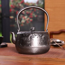 银色千金无涂层粗铁壶铸铁壶煮水壶纯手工无涂层铸铁高端茶具礼品