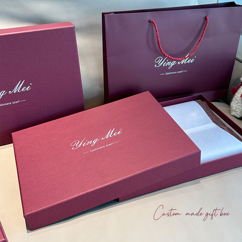 Exclusive-Romantic Red Scarf Gift Box Set Handbag+Gift Box Set