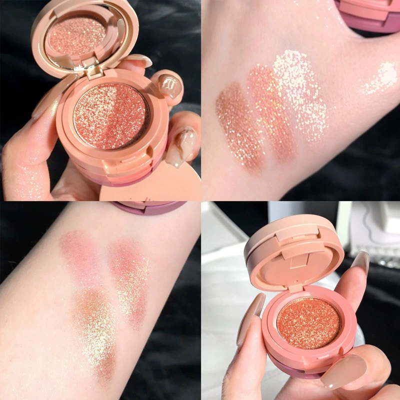 Three‑Layer Eyeshadow Stack (HERORANGE) — Pearl, Matte & Fine Glitter, 2.7 g Compact