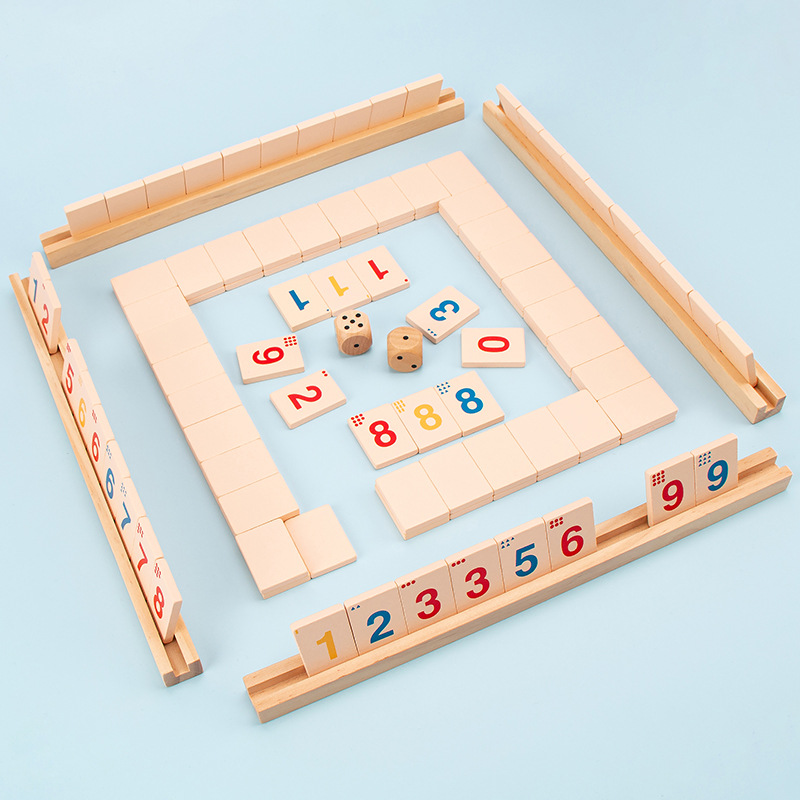 Children's Early Education Enlightenment Thinking Training Toys Parent-Child Interactive Math Board Games Focus Digital Mahjong