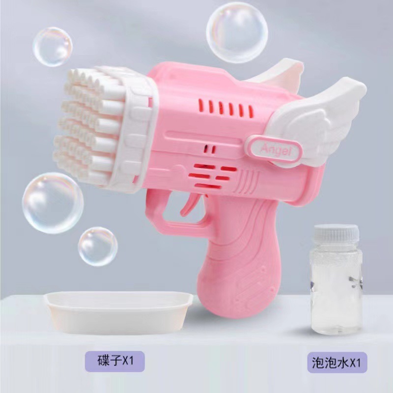 42 구멍 천사 거품 기계 [핑크] 1 물 1 판 (컬러 박스)