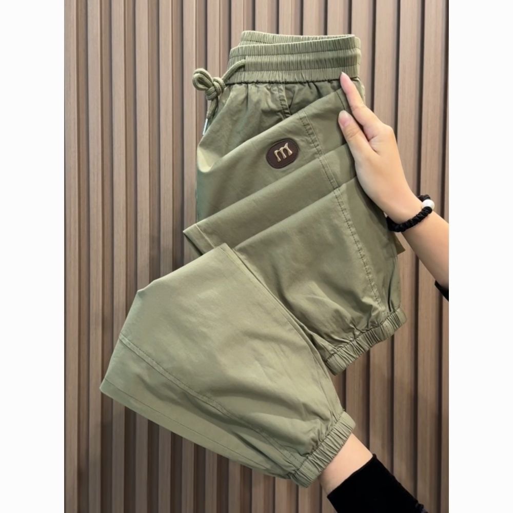 Leichte Herren Sommer Haremshose Legere Freizeithose Weiß_voghion.com