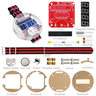 Single Chip LED watch kit clock big time electronic watch parts programmable diy applicable arduino
