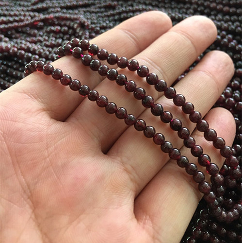Richong Natural Garnet Round Bead Long Chain Scatter Bead Jewelry Bracelet Wholesale