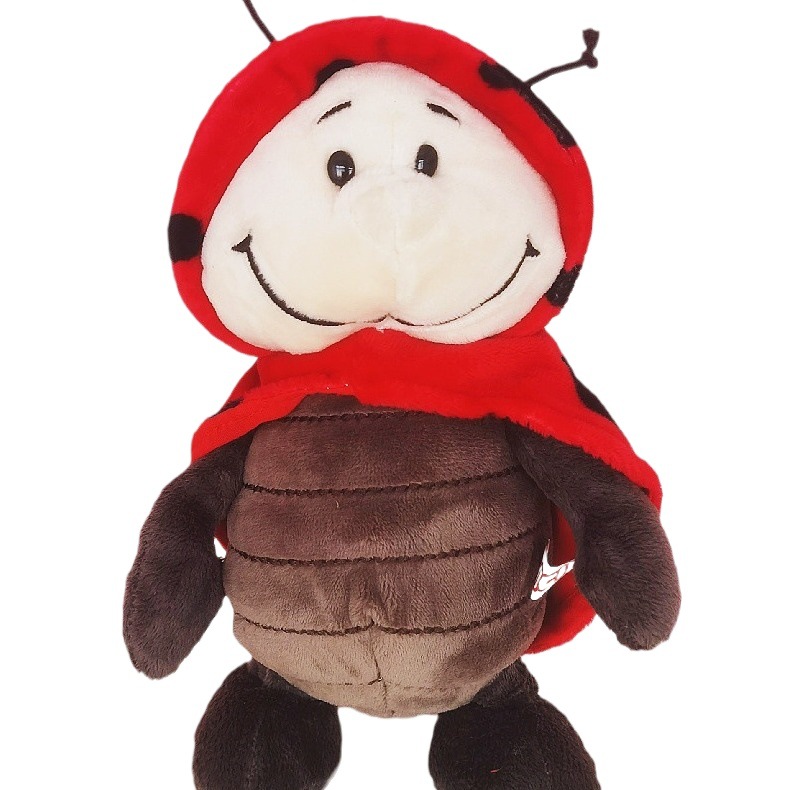 Lindo escarabajo de siete estrellas mariquita muñeca tortuga juguete de peluche niños muñeca insecto muñeca al por mayor a la frontera