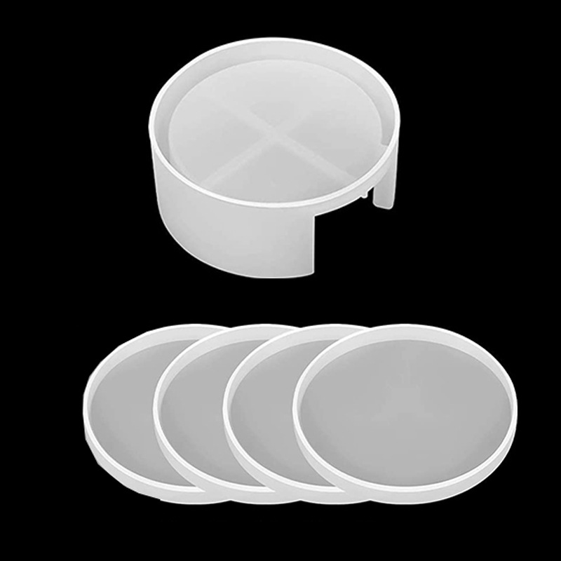 Transfronterizo hecho a mano bricolaje epoxi molde caja de almacenamiento traje redondo montaña cristal resina decoración molde de silicona