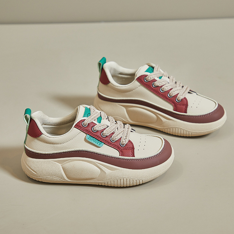 Women's Versatile Running Sneakers Warm Autumn Winter White Shoes_voghion.com