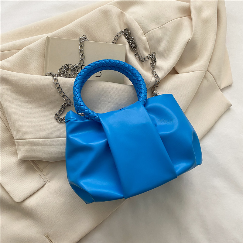 This Year's Fashion Temperament Gentle Handbag Spring/summer 2022 New Pleated One-shoulder Crossbody Chain Bag