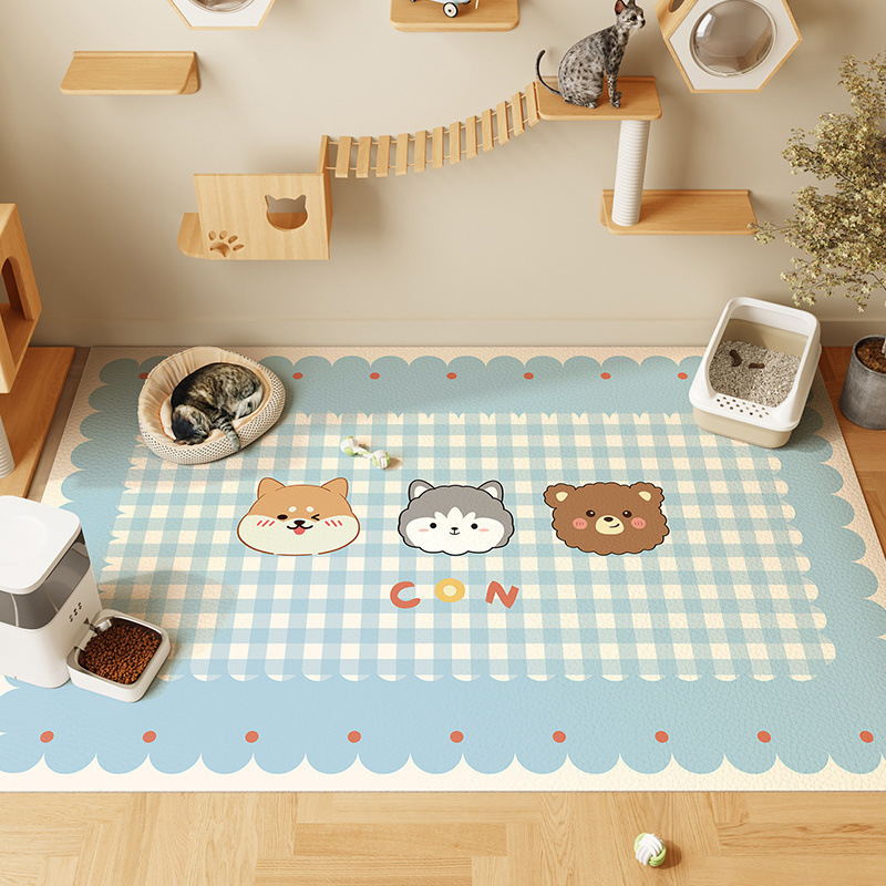 ペットフロアマット防水と尿防止フロアマット PVC 犬フェンスマット犬小屋洗濯不要、メンテナンス不要の滑り止めベッド|undefined
