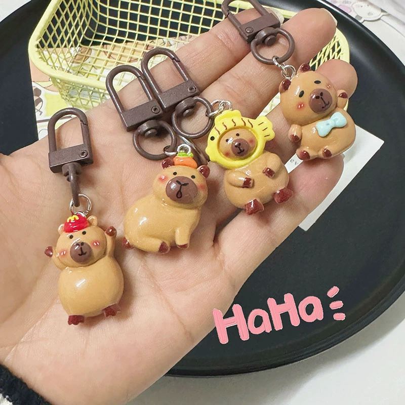 Брелок Капибала для девочек и студентов, подарок для лучшей подруги, подвеска для рюкзака, подарок на день рождения, брелок для автомобиля