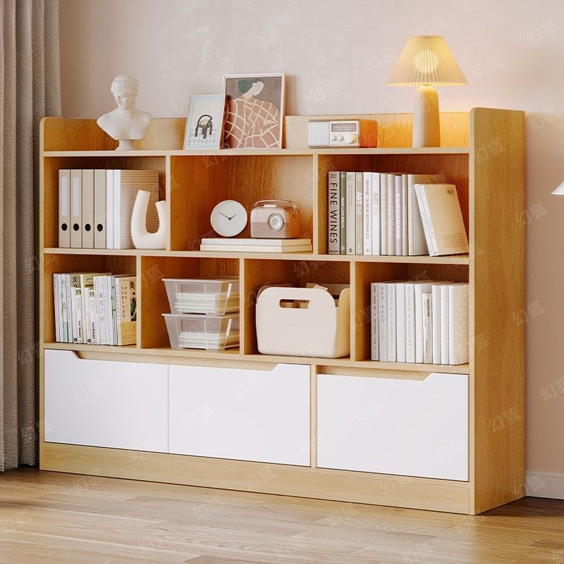 Bookcase Floor Rack Small Storage Cabinet Storage Cabinet Household Bedroom Wall-Shelf Multi-Layer Bookshelf