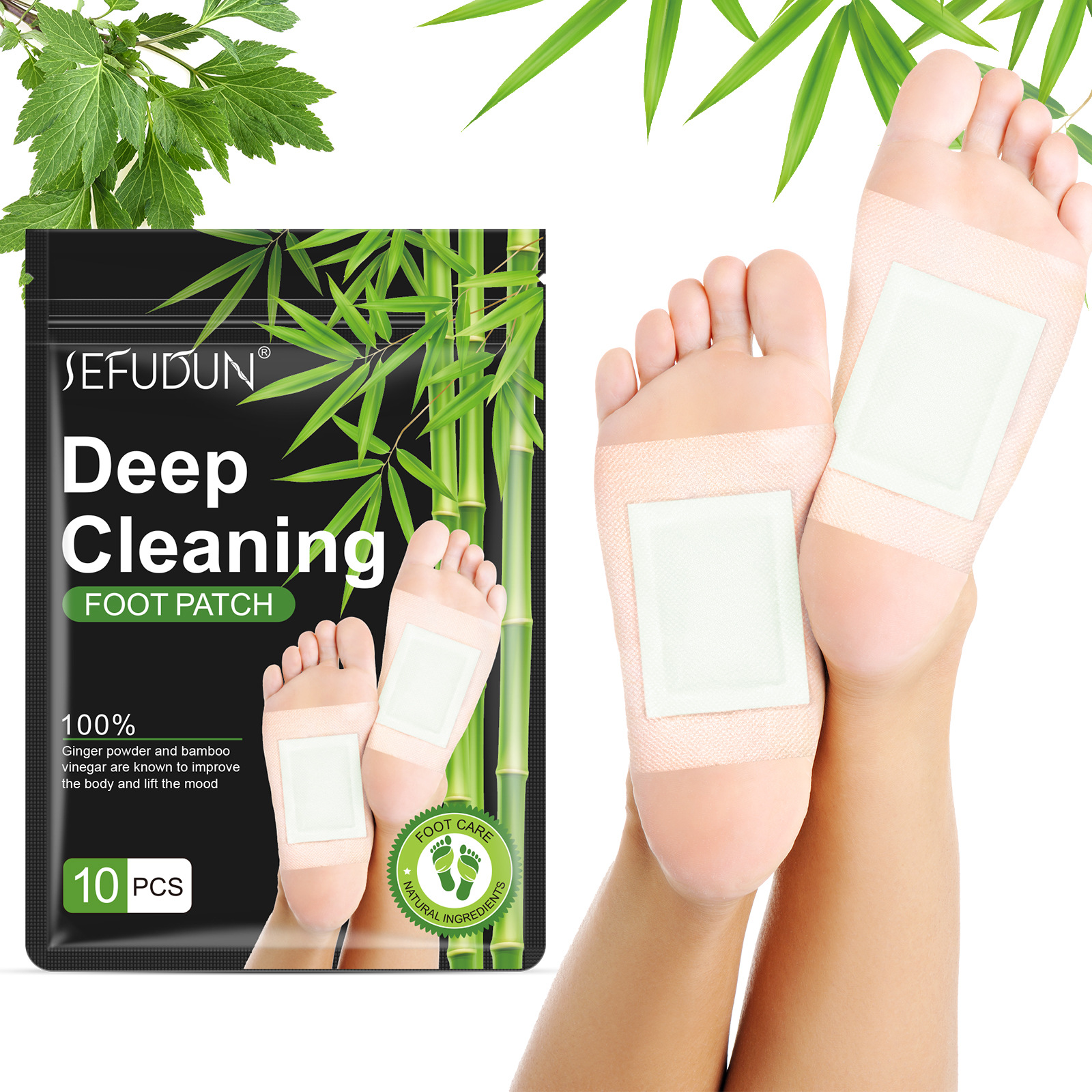 Beifußmaske SEFUDUN zur Linderung von Müdigkeit, Schönheitserhaltung, Schlaf und Fußpflege, 10 Pflaster/Beutel_voghion.com