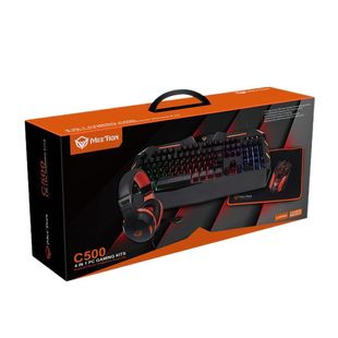 Leather Headset Mouse Pad 4-in-1 Gaming Keyboard Mouse E-Sports Luminous Set Meetion C500