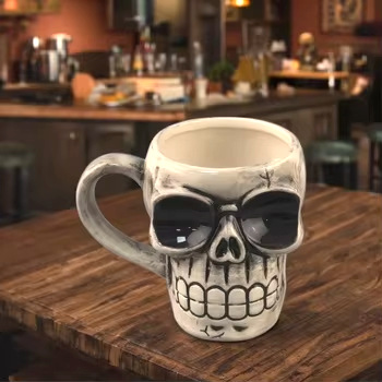 Transfronterizos Halloween cerámica taza de café taza de cerveza personalidad atmósfera de terror cerámica americana decoración taza
