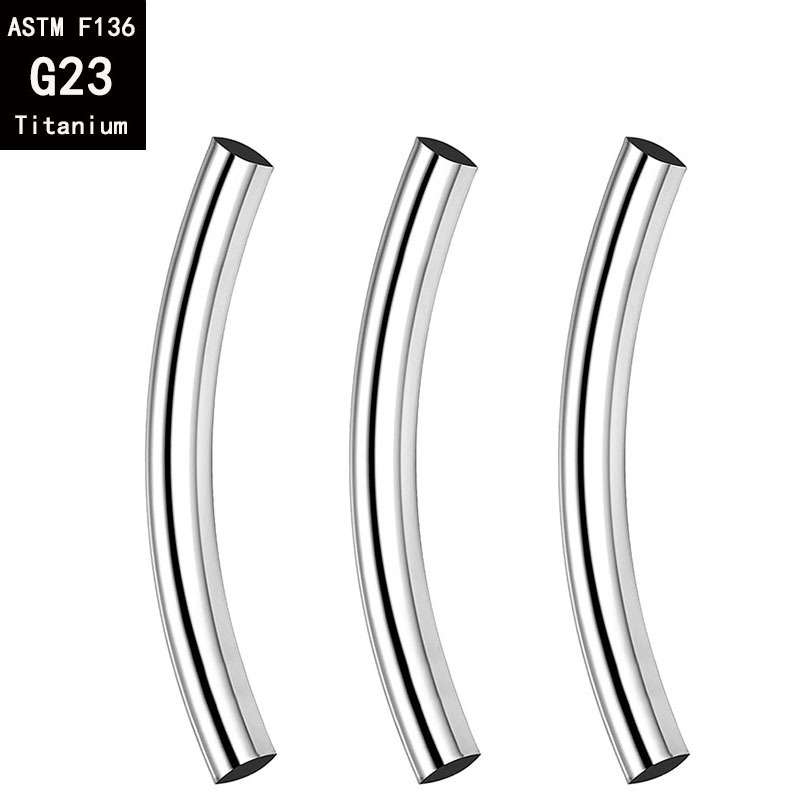G23 Titanium Internal Thread Curved Barbell Eyebrow Ring - F136 Titanium Alloy Replacement Rod for Body Piercing Jewelry detail image 5