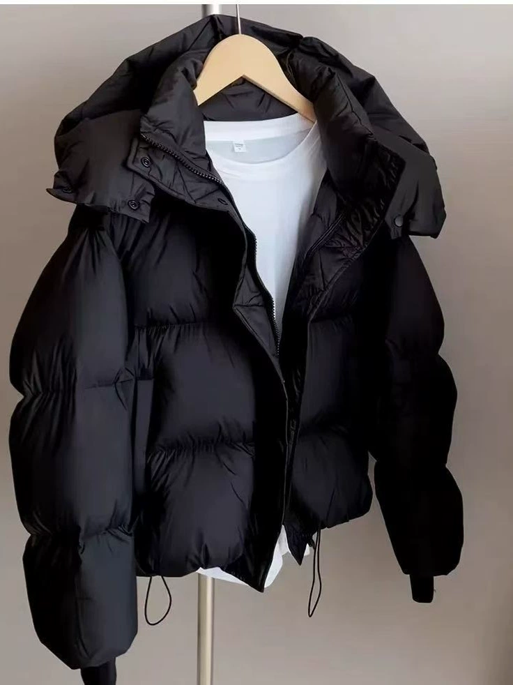 Короткая зимняя демисезонная куртка на пуху, custom-made, увеличенная толщина, oversize