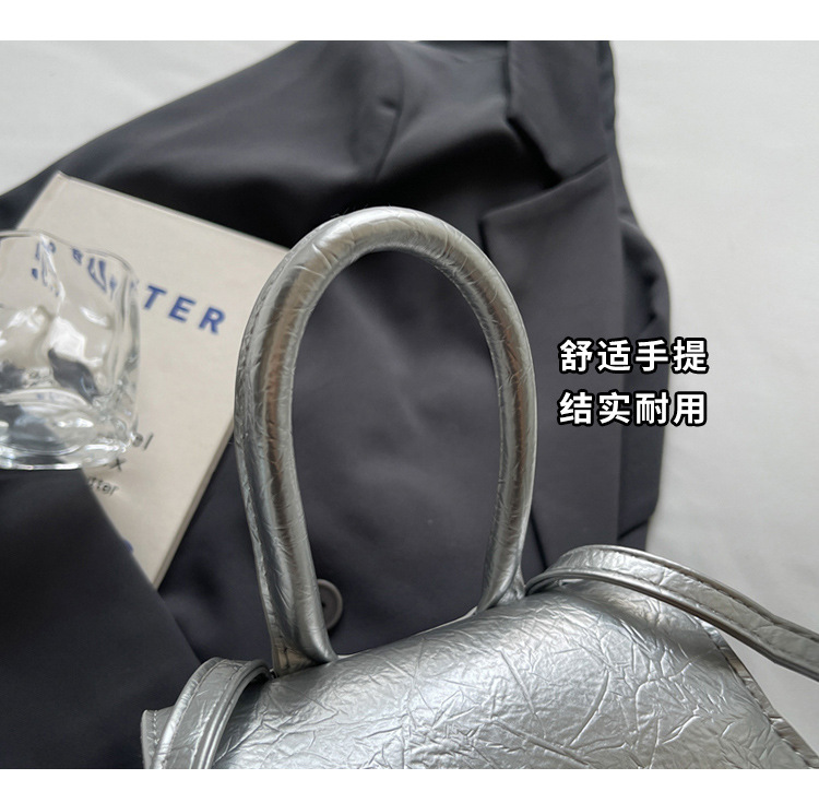 Stylish and sweet casual mini shopping and travel backpack 2025 New style, trendy and versatile solid color hand-held backpack undefined