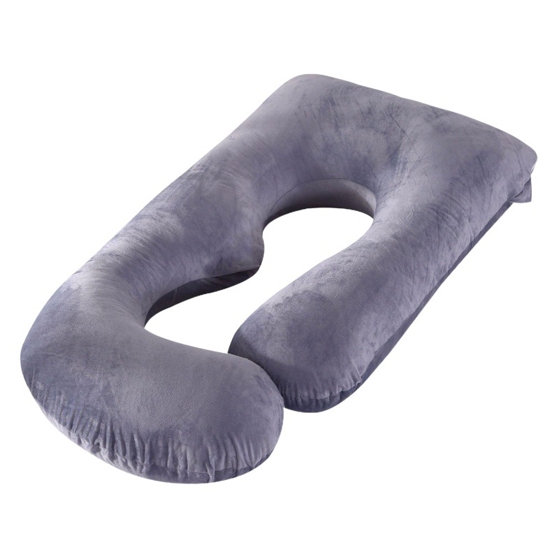 Cross-Border Physical Amazon Supply Manufacturer Wholesale Maternity Pillow Detachable Crystal Velvet G-Shaped Side Sleeping Waist Pillow