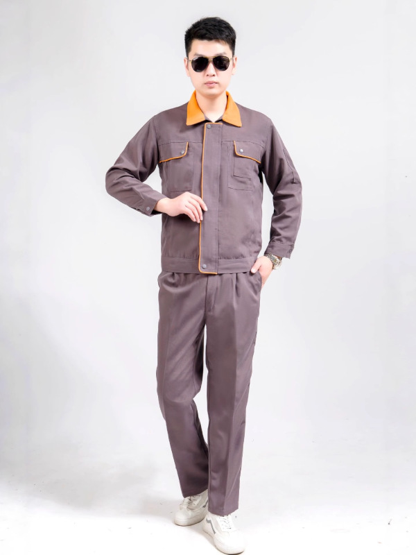 春秋长袖涤棉套装男工作服耐磨上衣工厂车间机修工装印绣字劳保服|undefined
