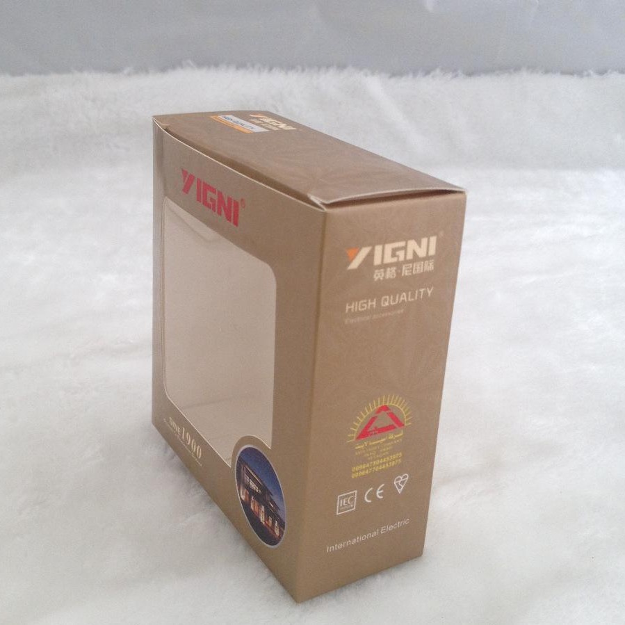 定 做 白卡纸质开窗电器内包装纸盒按样品制作平板胶印工厂做盒子