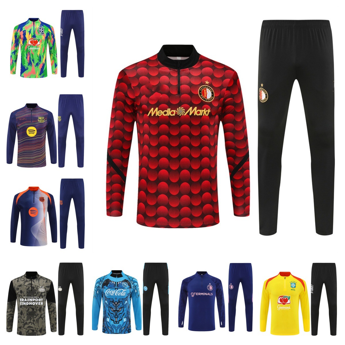 2526 Club Player Edition Football Training Suit Real Madrid Barcelona Feyenoord Eindhoven Brazil