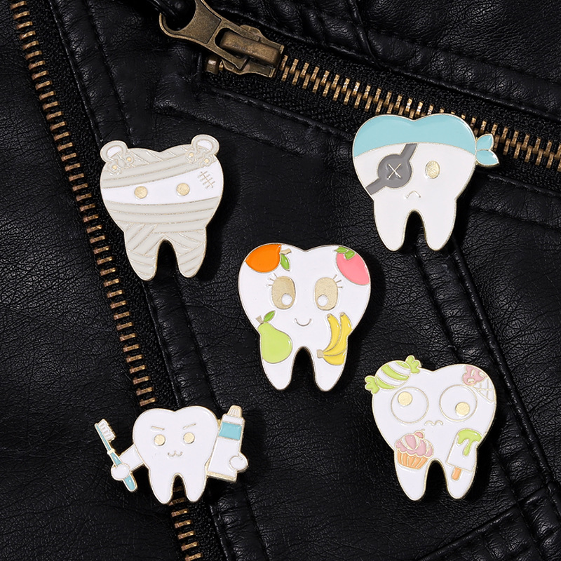 Cute Pin Ice Cream Fruit Alloy Plating Unisex Brooches display picture 4