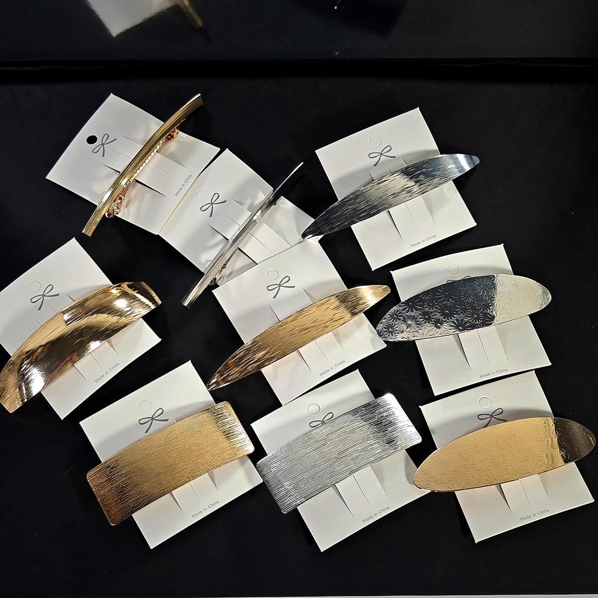 European and American Style Metal Hair Clip Back Head Lazy Geometric Spring Clip Ins Style Korean Style Internet Celebrity Hair Clip Women's Ponzetail Clip