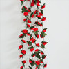 Simulation rose vine green leaf plant flower vine bar wedding home decoration plastic fake flower vine cross -border wholesale