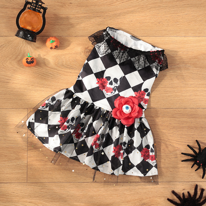 Ropa para mascotas Fiesta de Halloween Falda para mascotas de calabaza Teddy Bomei Ropa para perros pequeños y medianos Estilo explosivo transfronterizo