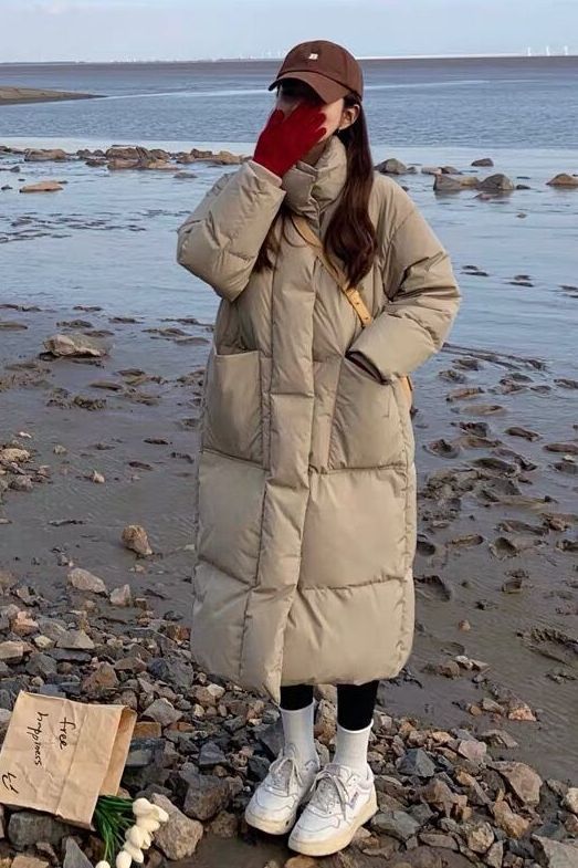 羽绒服女冬季外套新款中长款面包服加厚宽松新款韩版小个子