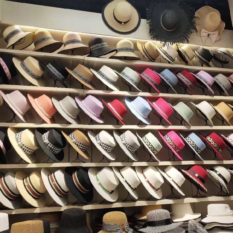 Benefits! Benefits! Spring and Summer Benefits Straw Hats! Unique Item with Slight Flaws, Summer Sunshade Flat-Top Hat with Open Top