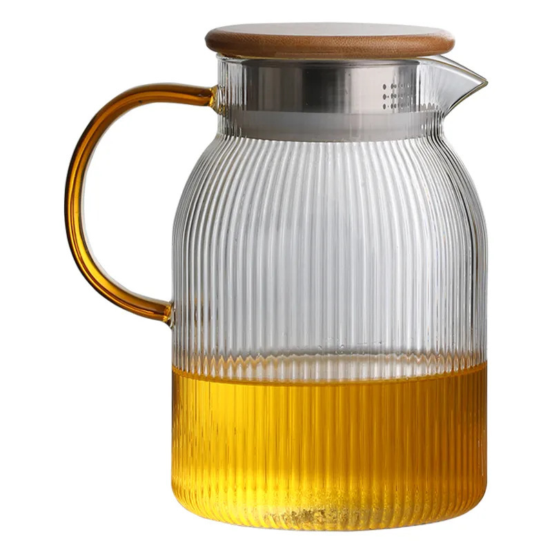 Botella de agua fría Botella de agua de vidrio Botella de agua fría resistente a altas temperaturas Botella de espuma fría de jugo de gran capacidad para el hogar