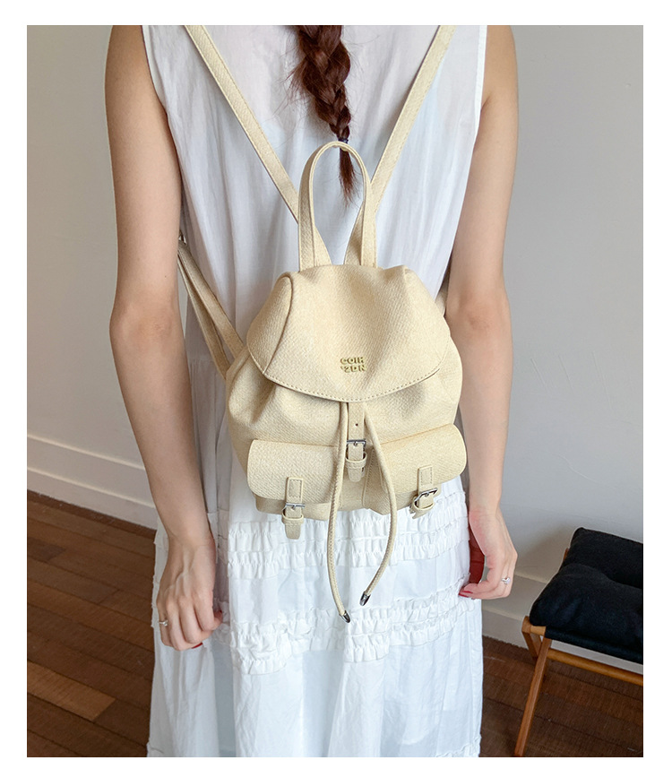 "College Style 2025 New Korean-style stylish mini Backpack, double pockets, lid style backpack, casual travel bag. undefined