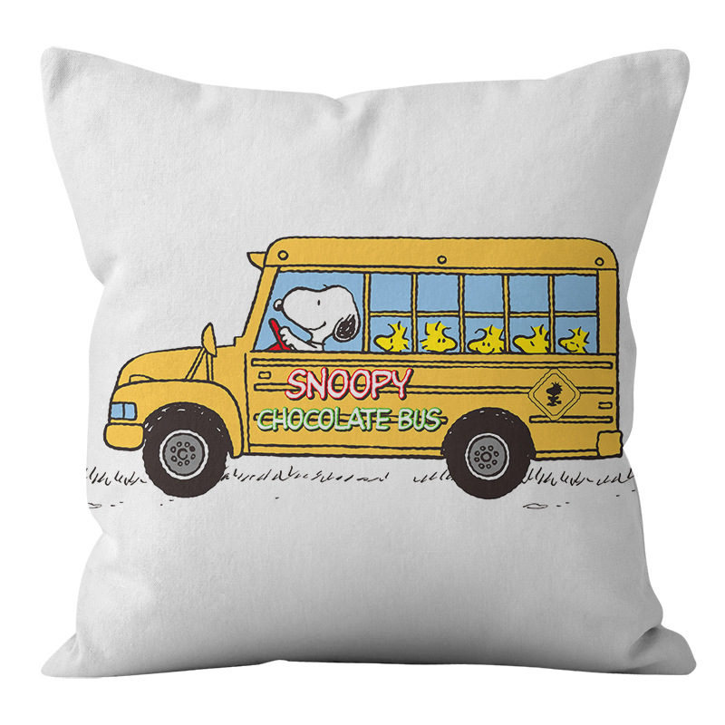 Animación dibujos animados Snoopy almohada cubierta sofá sala de estar dormitorio cojín almohada decoración del hogar simple almohada cubierta