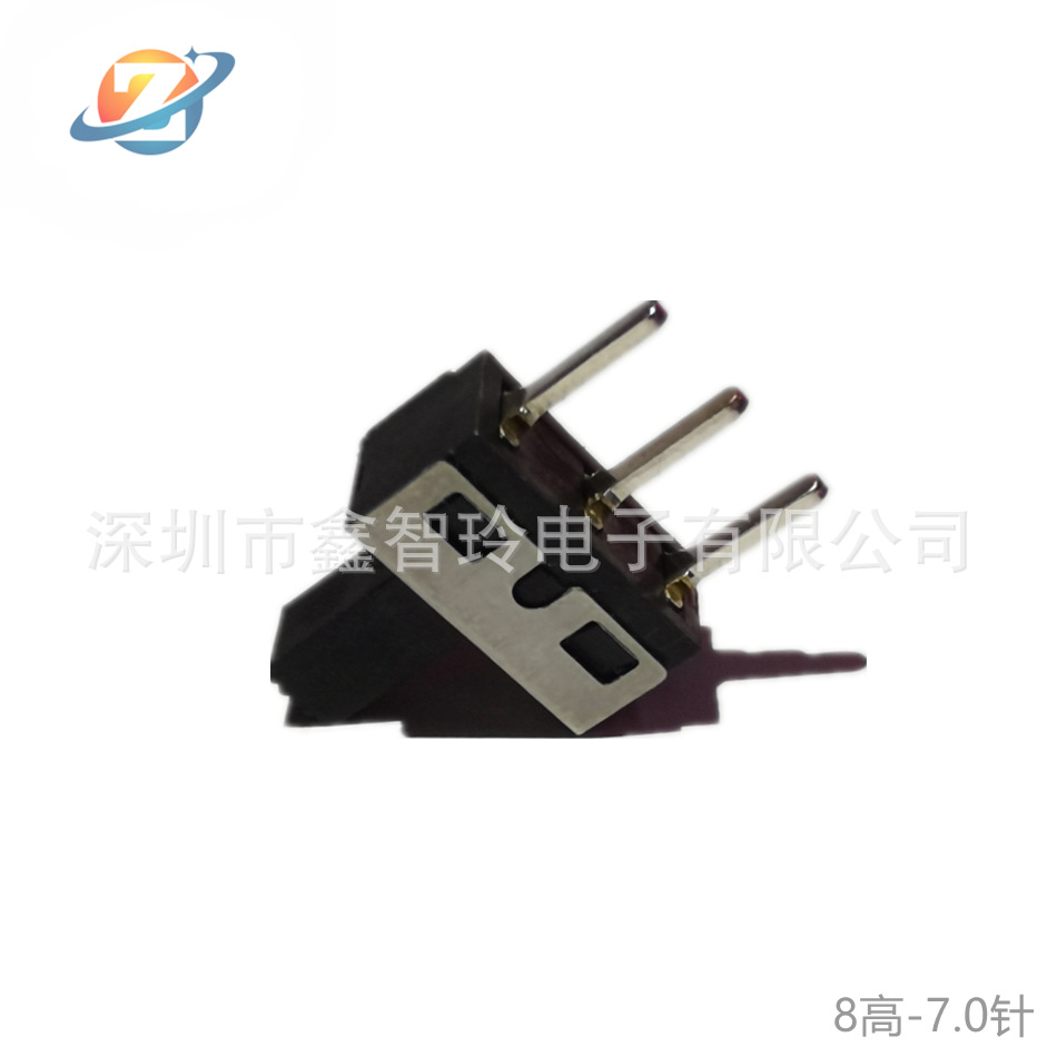 SS12D10 拨动开关2档 大电流立式滑动开关 1P2T拨码波段开关