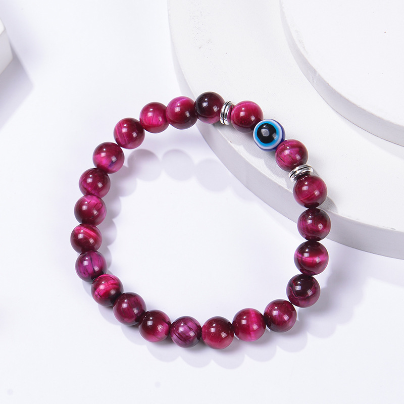 Devil'S Eye Pattern Ethnic Style Devil's Eye Natural Stone Beaded Bracelets