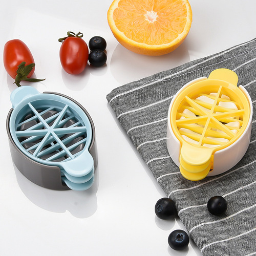 Cross-border multifunctional three-in-one egg slicer, egg opener, egg splitter, six-column fancy preserved egg splitter, slicer