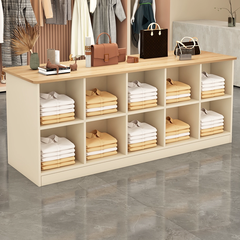 # Островной витринный шкаф для магазина одежды, двусторонний витринный стол, средний витринный стол для магазина, витринный стол для демонстрации продуктов