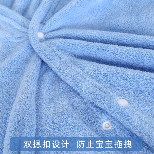 Children's bath towel, coral fleece children's hooded bathrobe quick-drying baby cape cartoon thick children's bathrobe