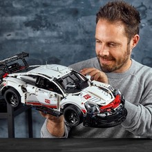兼容乐高911保时捷RSR跑车兰博绿牛拼装积木赛车汽车模型玩具批发