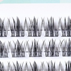 睫詩顏魚尾仙子假睫毛懶人素顏睫10排大容量黑梗漫畫三部曲眼睫毛