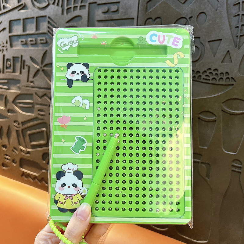 创意卡通动物大号286珠磁吸钢珠画板钥匙扣趣味解压学生玩具挂件|undefined