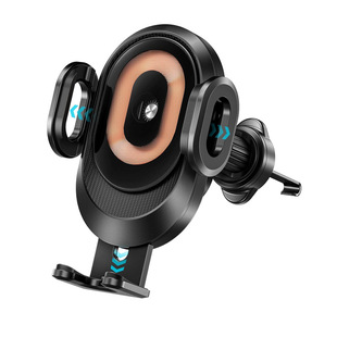 Cross-border new transparent punk wind car wireless charger three-axis linkage touch sensor car mobile phone holder